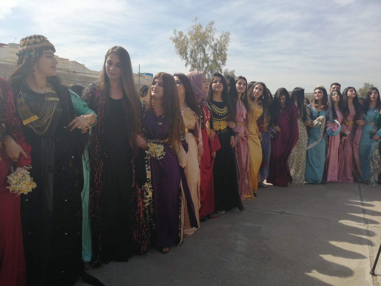 Students in one of Kirkuk schools celebrate the National Day of Clothing, March 10, 2019. (Photo: Kurdistan 24)